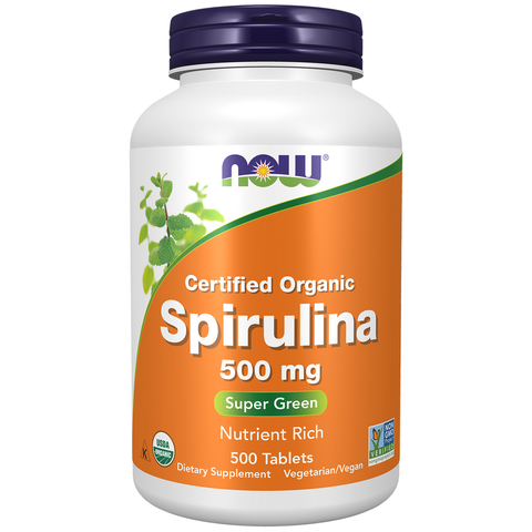 Espirulina biológica 500 mg NOW Foods – 500 comprimidos