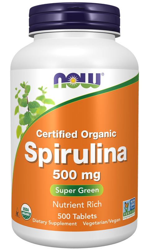 Espirulina biológica 500 mg NOW Foods – 500 comprimidos