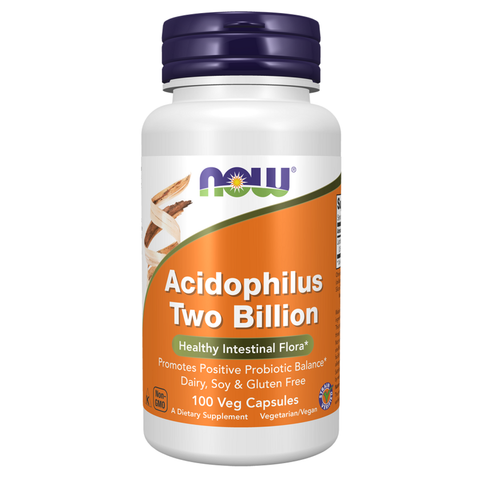 Lactobacillus acidophilus 2 mil milhões UFC NOW Foods – cápsulas vegetais