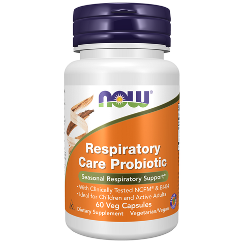 Lactobacillus acidophilus Respiratory Care Probiotic NOW Foods – 60 cápsulas vegetais