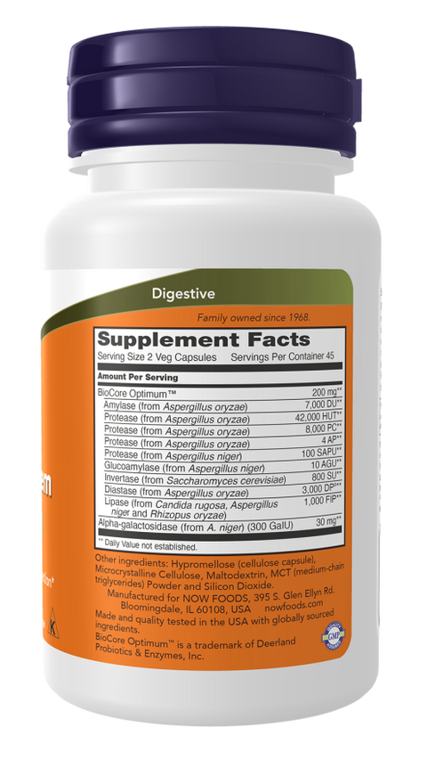 Enzimas digestivas Optimal Digestive System NOW Foods – 90 cápsulas vegetais – imagem 2
