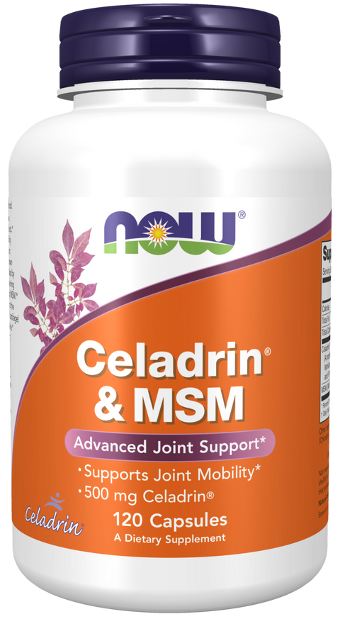 Celadrin e MSM 500 mg NOW Foods – 120 cápsulas