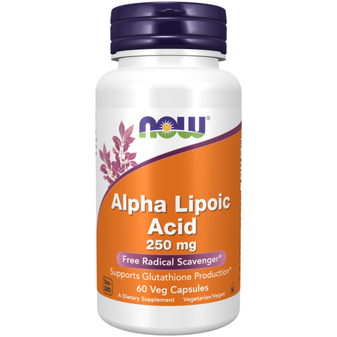 Ácido alfa-lipóico 250 mg NOW Foods – 60 cápsulas vegetais