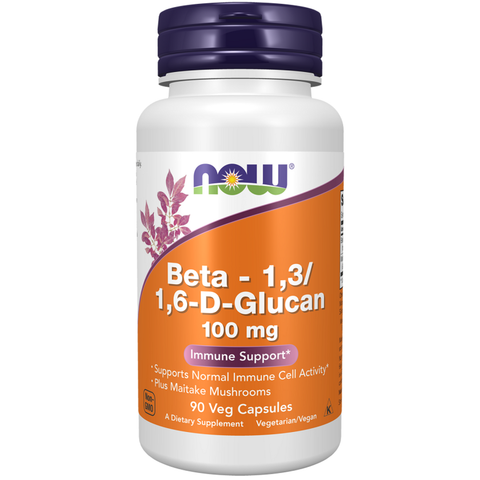 Beta-glucano com maitake NOW Foods – 90 cápsulas vegetais