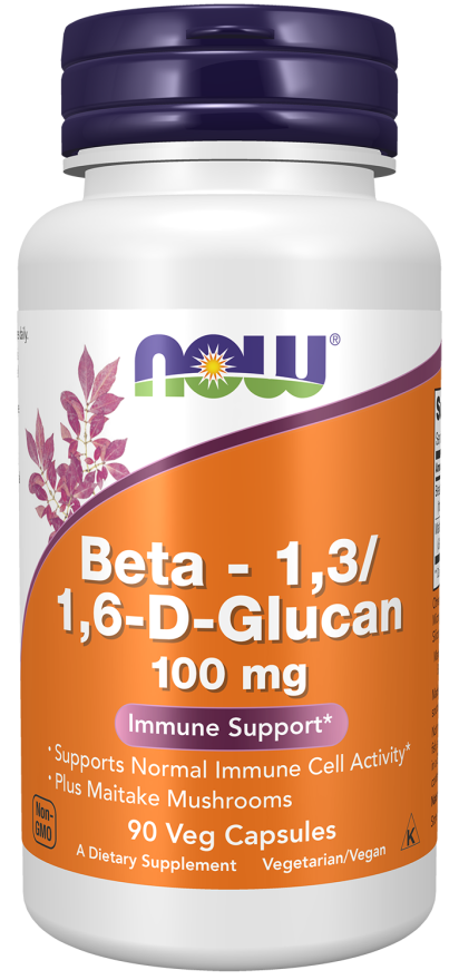 Beta-glucano com maitake NOW Foods – 90 cápsulas vegetais