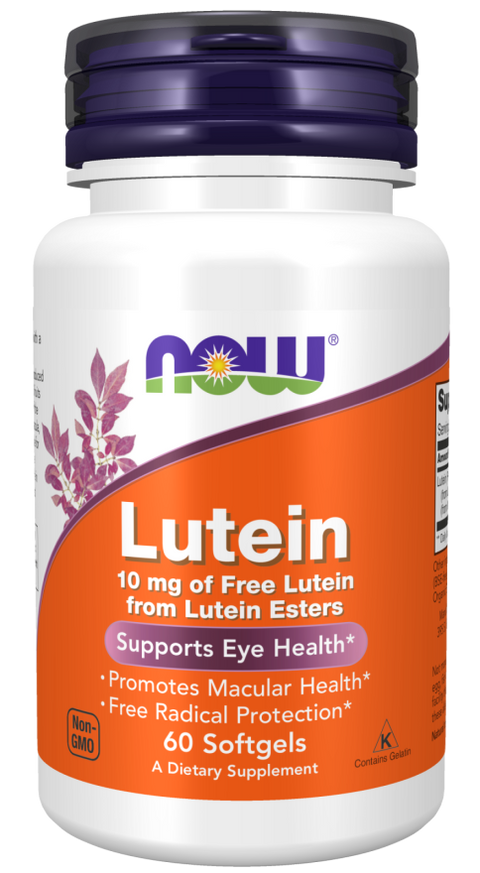 Luteína 10 mg NOW Foods – 60 cápsulas moles