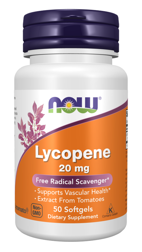 Licopeno 20 mg NOW Foods – 50 cápsulas moles