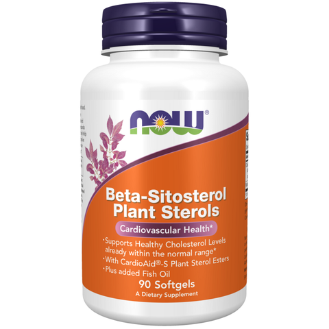 Beta-sitosterol esteróis vegetais NOW Foods – 90 cápsulas moles