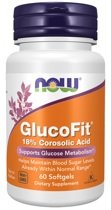 Extrato de banaba NOW Foods GlucoFit – 60 cápsulas moles