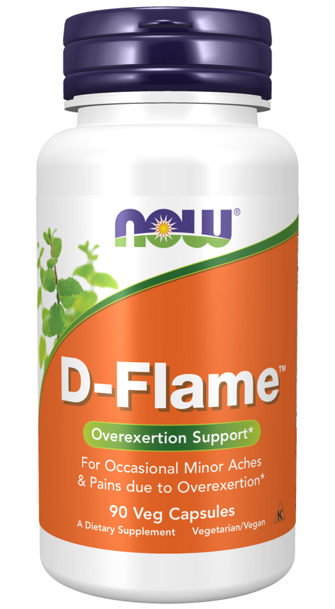 D-Flame NOW Foods com curcuma e boswellia – 90 cápsulas vegetais