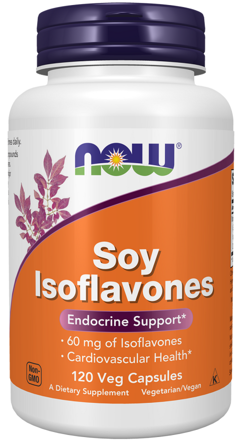 Isoflavonas de soja 150 mg NOW Foods – 120 cápsulas vegetais