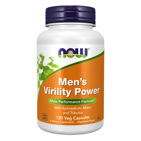 Suplemento masculino Men's Virility Power NOW Foods – 120 cápsulas vegetais