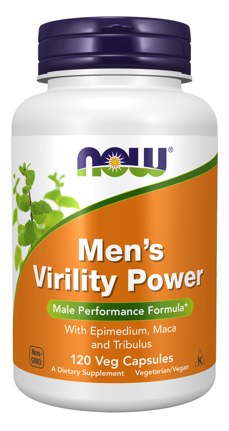 Suplemento masculino Men's Virility Power NOW Foods – 120 cápsulas vegetais