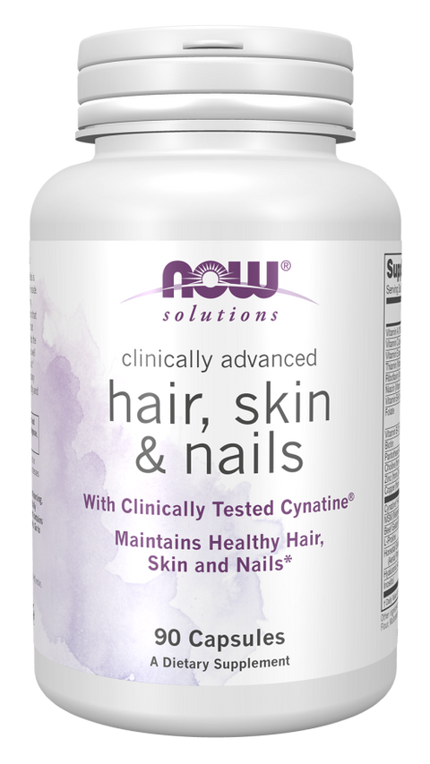 Hair, Skin & Nails NOW Foods – suplemento para cabelo, pele e unhas, 90 cápsulas