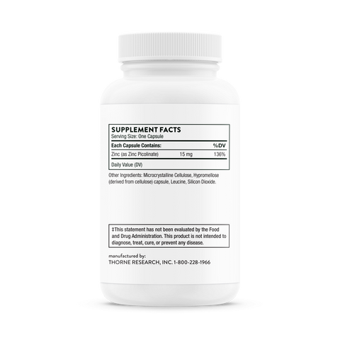 Zinc Picolinate ( 15 mg ) 60 Caps Thorne Research