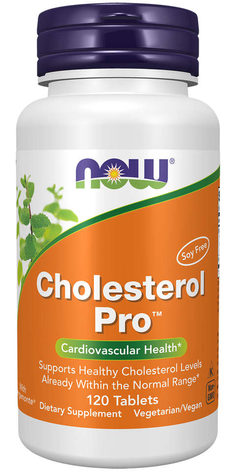 Cholesterol Pro fitosteróis com bergamota NOW Foods – 120 comprimidos