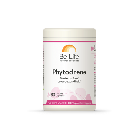 Phytodrene Be-Life, embalagem de 60 cápsulas com colina, desmódio, alcachofra e vitaminas