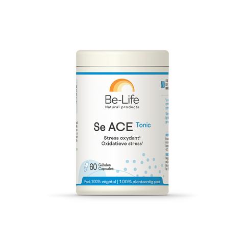 Se ACE Tonic Be-Life, embalagem de 60 cápsulas com selénio e vitaminas A, C e E