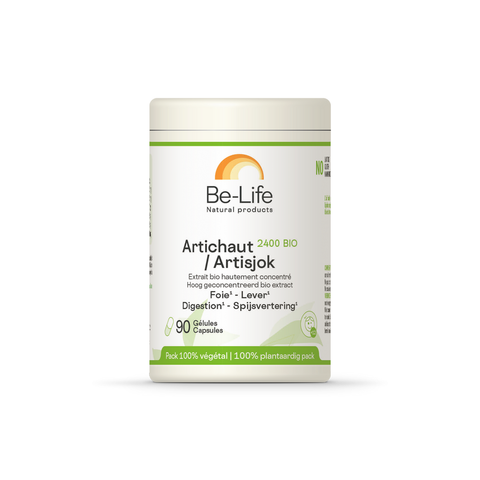 Alcachofra 2400 Bio Be-Life, embalagem de 90 cápsulas de extrato de folha de alcachofra biológica