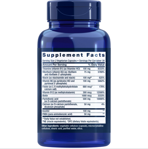 Bioactive Complete B Complex 60 caps Life Extension