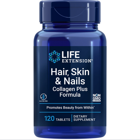 Fórmula de colágeno Plus para cabello, piel y uñas, 120 comprimidos, prolongación de la vida