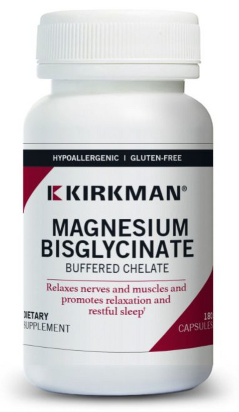 Buffered Magnesium Bisglycinate 180 caps Kirkman Labs