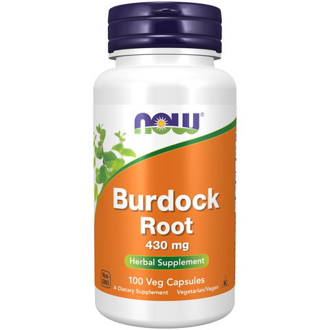 Raiz de bardana 430 mg NOW Foods – 100 cápsulas vegetais