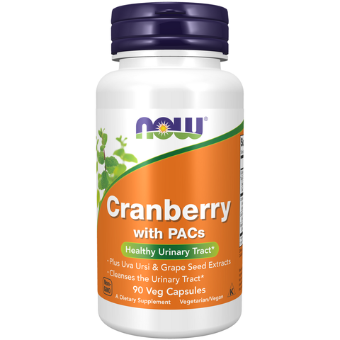 Cranberry com uva-ursina e grainha de uva NOW Foods – 90 cápsulas vegetais