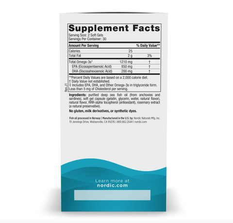 EPA 1000 mg 60 cápsulas Nordic Naturals