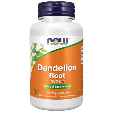 Raiz de dente-de-leão 500 mg NOW Foods – 100 cápsulas vegetais