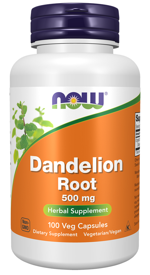 Raiz de dente-de-leão 500 mg NOW Foods – 100 cápsulas vegetais