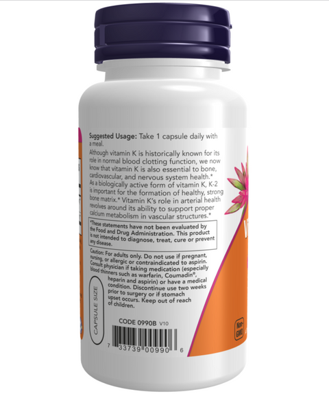 Vitamina K2 100caps Now