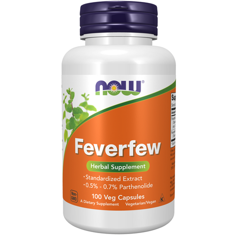 Feverfew tanaceto NOW Foods – 100 cápsulas vegetais