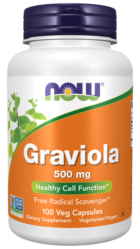 Graviola 500 mg NOW Foods – 100 cápsulas vegetais
