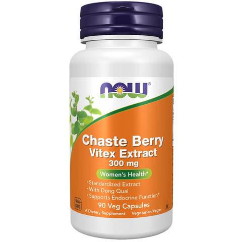 Vitex agnus castus NOW Foods – extrato de agnocasto 300 mg, 90 cápsulas vegetais