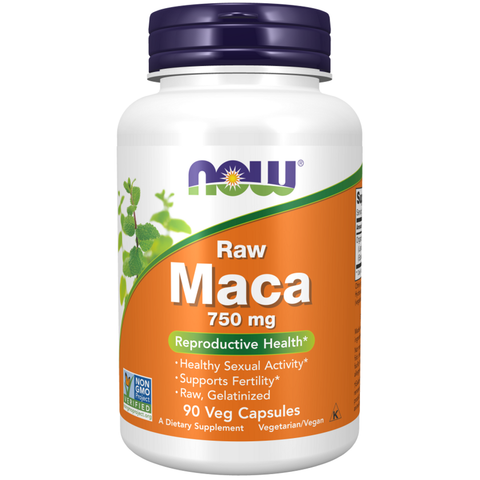 Maca peruana 750 mg NOW Foods – 90 cápsulas vegetais