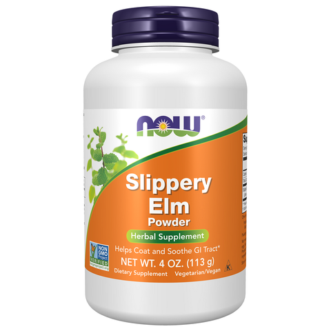 Ulmeiro Vermelho em pó Slippery Elm Powder NOW Foods – 113 g