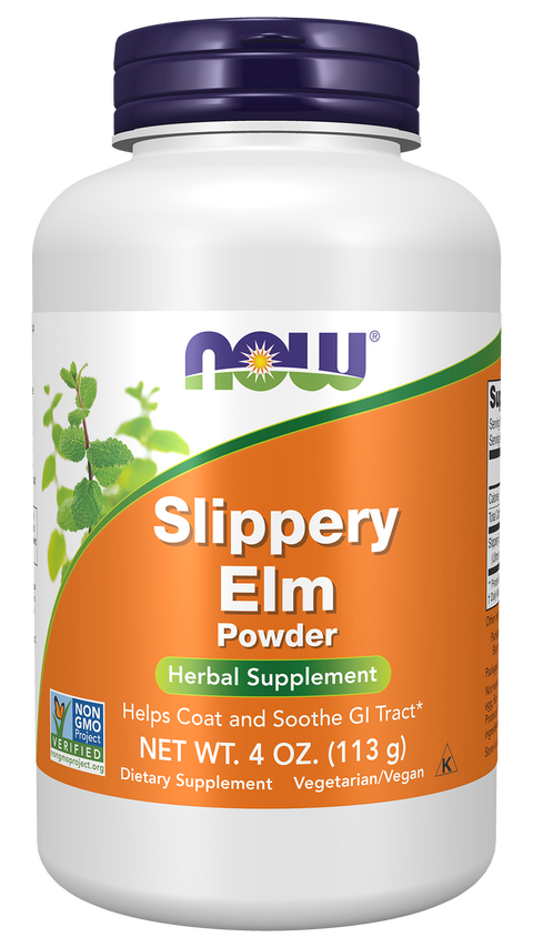 Ulmeiro Vermelho em pó Slippery Elm Powder NOW Foods – 113 g
