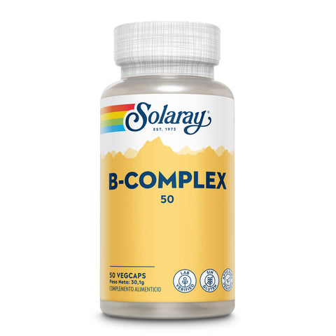 B-Complex 50 Complexo B 50 Cápsulas Vegetais Solaray – Viva Saudável