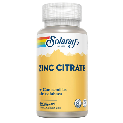 Zinco 25 mg com Semente de Abóbora 60 Cápsulas Vegetais Solaray – Viva Saudável