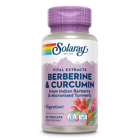 Berberina e Curcuma 600 mg 60 Cápsulas Vegetais Solaray – Viva Saudável