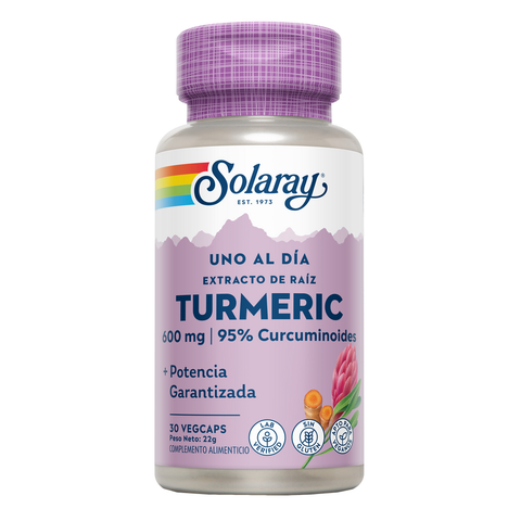 Cúrcuma 600 mg 30 Cápsulas Vegetais Solaray – Viva Saudável