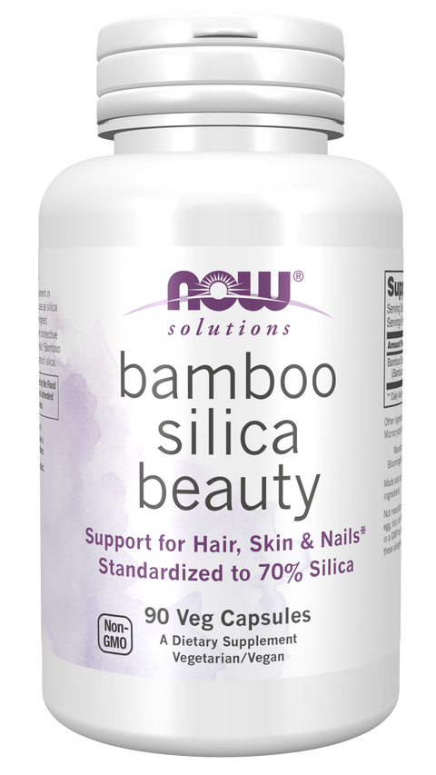 Sílica de bambu Bamboo Silica Beauty NOW Foods – 90 cápsulas vegetais