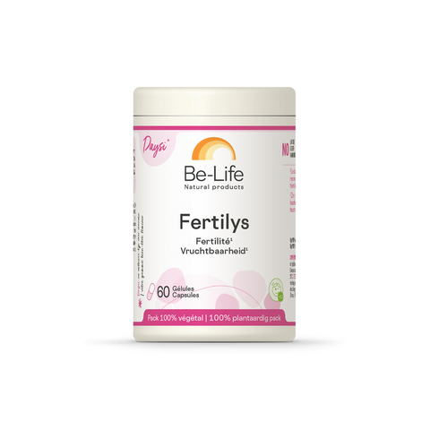 Fertilys Be-Life, embalagem de 60 cápsulas com zinco, selénio, folato, vitaminas e maca