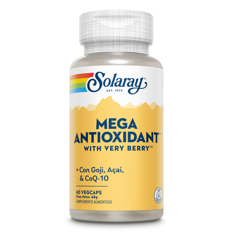 Mega Antioxidant with Very Berry 60 Cápsulas Vegetais Solaray – Viva Saudável