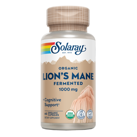 Juba-de-Leão (Lion's Mane) 500 mg 60 Cápsulas Vegetais Solaray – Viva Saudável