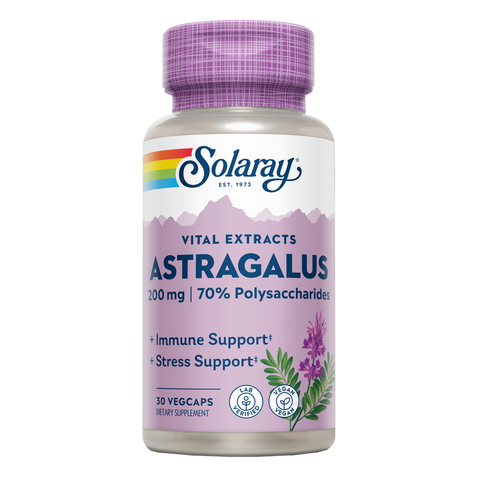 Astrágalo 200 mg 30 Cápsulas Vegetais Solaray – Viva Saudável