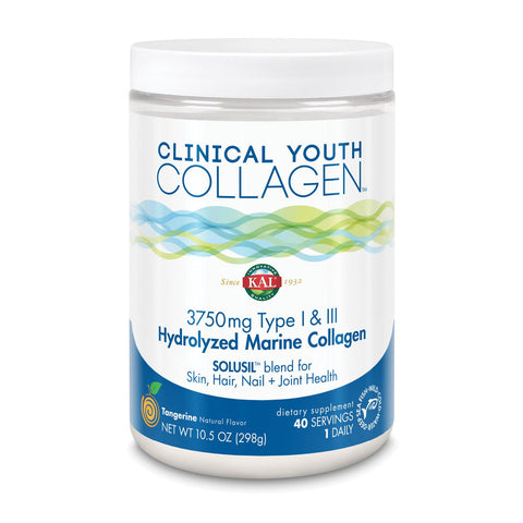 Clinical Collagen Colagénio Marinho Tipo I e III Sabor Tangerina 298 g KAL – Viva Saudável