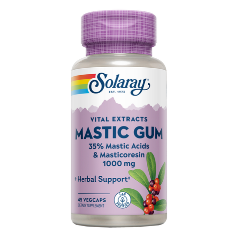 Mastic Gum (Goma de Lentisco) 500 mg 45 Cápsulas Vegetais Solaray – Viva Saudável
