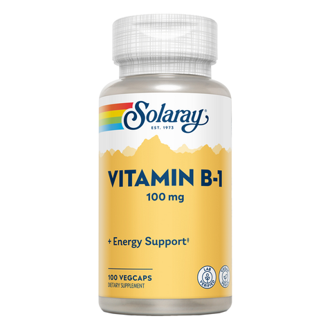 Vitamina B1 Tiamina 100 mg 100 Cápsulas Vegetais Solaray – Viva Saudável